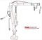 2000 lb Galvanized Truck Hoist Davit Jib With Manual Winch