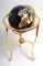 Lapis globe 330mm 3 legged high stand gold stand