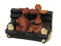 Moose Couple On Bench