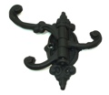 Cast Iron Swivel Hook Black Set of 2