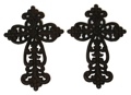 Cast Iron Ornate Cross Set of 2