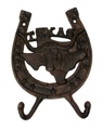 Cast Iron Texas Horseshoe 2-Hook