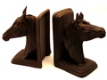 Cast Iron Rust Horse Head Bookends