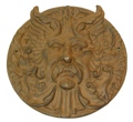 Cast Iron Round Man Face Rust