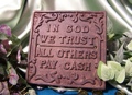 Cast Iron In God We Trust Plaque 2 Sets