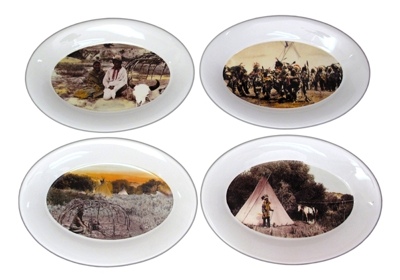 WesternWare Oval Plate Set of 4