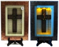 Spiritual Harvest Vine Cross Lighted Shadow Box
