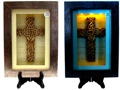 Spiritual Harvest Celtic Cross Lighted Shadow Box