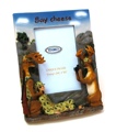 Comical Deer Hunter Say Cheese Photo Frame