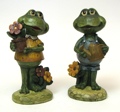 Flower Garden Frogs Set of 2