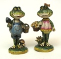 Small Gardener Frogs Set of 2