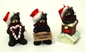 Resin Bear Ornaments Set of Three