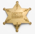 Brass Deputy Sheriff Badge