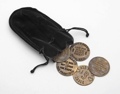 CAT HOUSE TOKENS 5 WITH BLACK SUEDE CARRYING BAG