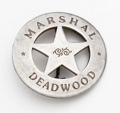 Silver Deadwood Marshall Badge