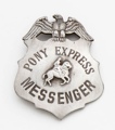 Silver Pony Express Badge