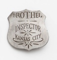 Silver Kansas City Brothel Inspector Badge