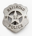Silver Railroad Police Badge