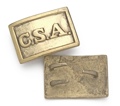 CIVIL WAR CSA RECTANGULAR BUCKLE