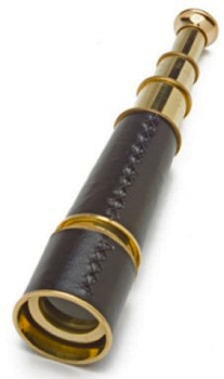 Leather Wrapped Brass Telescope