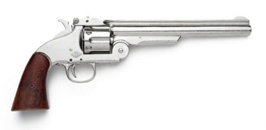 M1869 Schofield Western Pistol Nickel Finish Non Firing Replica Gun
