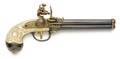 Italian 3-Barrel Flintlock Pistol Non Firing Replica Gun