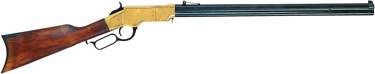Old West Repeating Rifle Brass Finish Non Firing Replica Gun