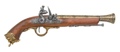 Pirate Flintlock Pistol Brass Finish Non Firing Replica Gun