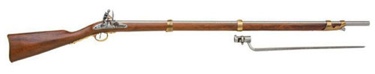 Charleville Rifle With Bayonet - American Revolutionary War Non Firing Replica Gun