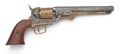 M1851 NAVY PISTOL ENGRAVED GOLD & NICKEL FINISH NON FIRING REPLICA GUN