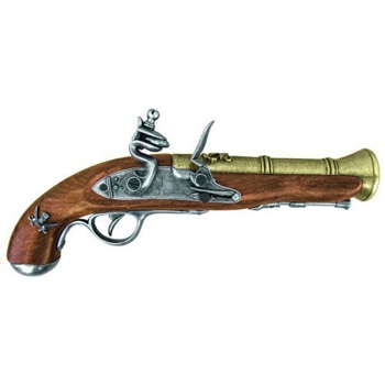 Pirates Blunderbuss Flintlock Pistol Antique Gray Finish Non Firing Replica Gun