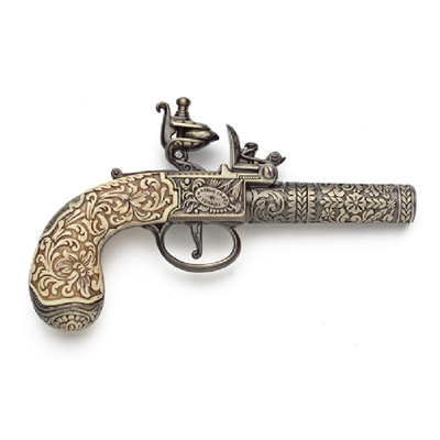 English 18Th Century Replica Flintlock Pistol Non Firing Replica Gun