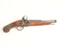 Uniquely Engraved British 18 Century Flintlock Pistol Non Firing Replica