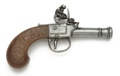 Mens Pocket Flintlock Pistol Gray Finish Non Firing Replica Gun