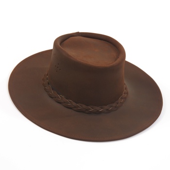 Old West Leather Slouch Hat