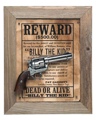 Billy The Kid Deluxe Barnwood Framed Set Non Firing Replica Gun