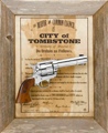 Tombstone Barnwood Framed Set Non Firing Replica Gun
