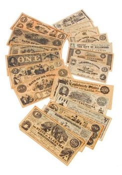 Set Of 3 Civil War Currency