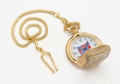 CONFEDERATE BATTLE FLAG QUARTZ POCKET WATCH