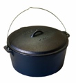 Texsport Pre-Seasoned Cast Iron Dutch Oven without Legs - 8 Quart