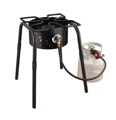 Camp Chef SH-140L High Pressure Single Burner Cooker with Detachable legs and Clover Leaf Surface Black