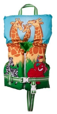 Absolute Outdoor Full Throttle Infant Character Floatation Vest Jungle Animals
