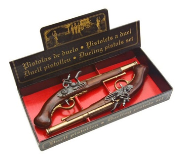 English Dueling Flintlock Pistol - Boxed Set Non Firing Replica Guns