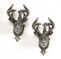 Deer Head Gun Hangers Gray Finish