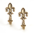 Fleur De Lis Sword Hangars Brass Finish
