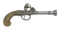 English Flintlock Blunderbuss Pistol Gray Finish Non Firing Replica Gun
