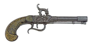 English Percussion Pistol Gray Finish Non Firing Replica Gun