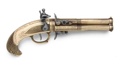 Three Barrel Revolving Flintlock Pistol Non Firing Replica Gun