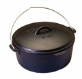 Texsport Pre-Seasoned Cast Iron Dutch Oven without Legs - 4 Quart