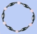 Magnetic Hematite Bracelet ROSE QUARTZ